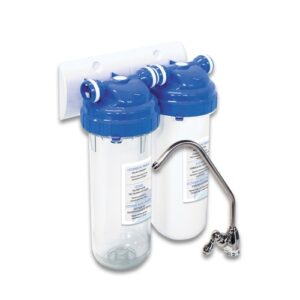 Dvojni podpultni čistilnik za vodo